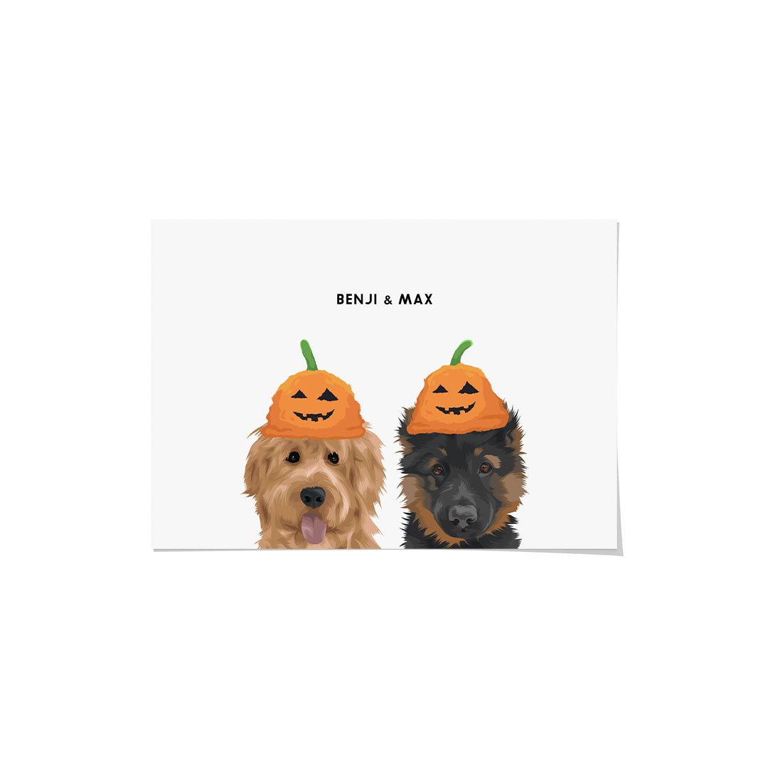 Halloween Pet Portrait - Two Pets