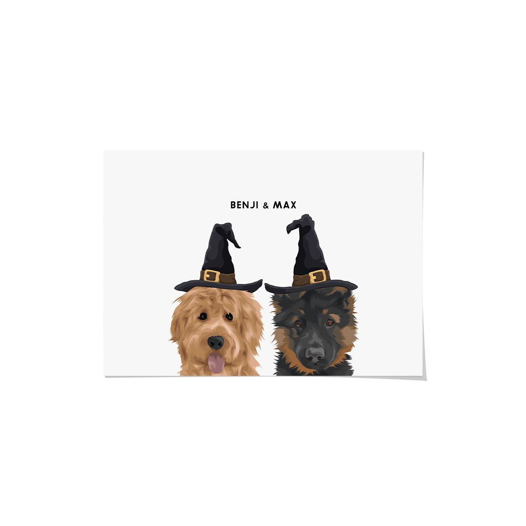 Halloween Pet Portrait - Two Pets