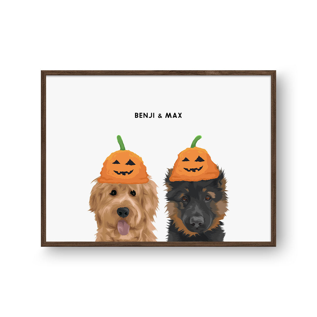 Halloween Pet Portrait - Two Pets