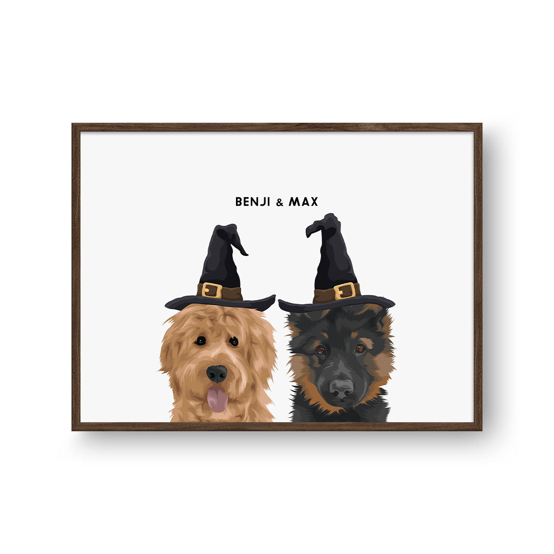 Halloween Pet Portrait - Two Pets