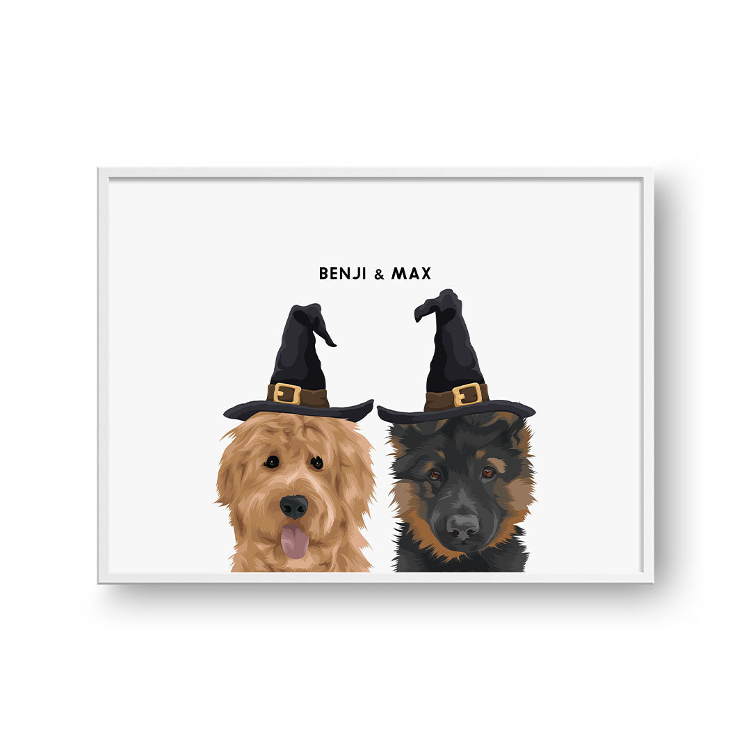 Halloween Pet Portrait - Two Pets