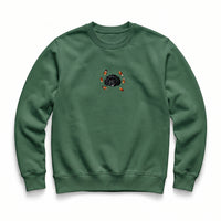 Custom Thanksgiving Embroidered Pet Face Organic Sweatshirt