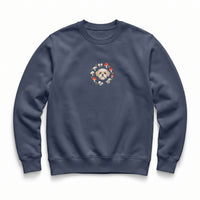 Custom Mushroom Embroidered Pet Face Organic Sweatshirt