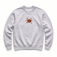 Custom Thanksgiving Embroidered Pet Face Organic Sweatshirt