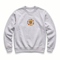 Custom Thanksgiving Embroidered Pet Face Organic Sweatshirt