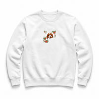 Custom Embroidered Pet Face Organic Strawberry Sweatshirt