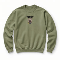Custom Pet Face Embroidered College Sweatshirt
