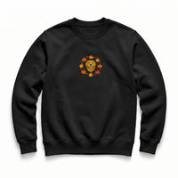 Custom Halloween Pumpkin Embroidered Pet Face Organic Sweatshirt