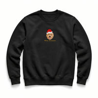 Custom Embroidered Pet Face Organic Christmas Jumper