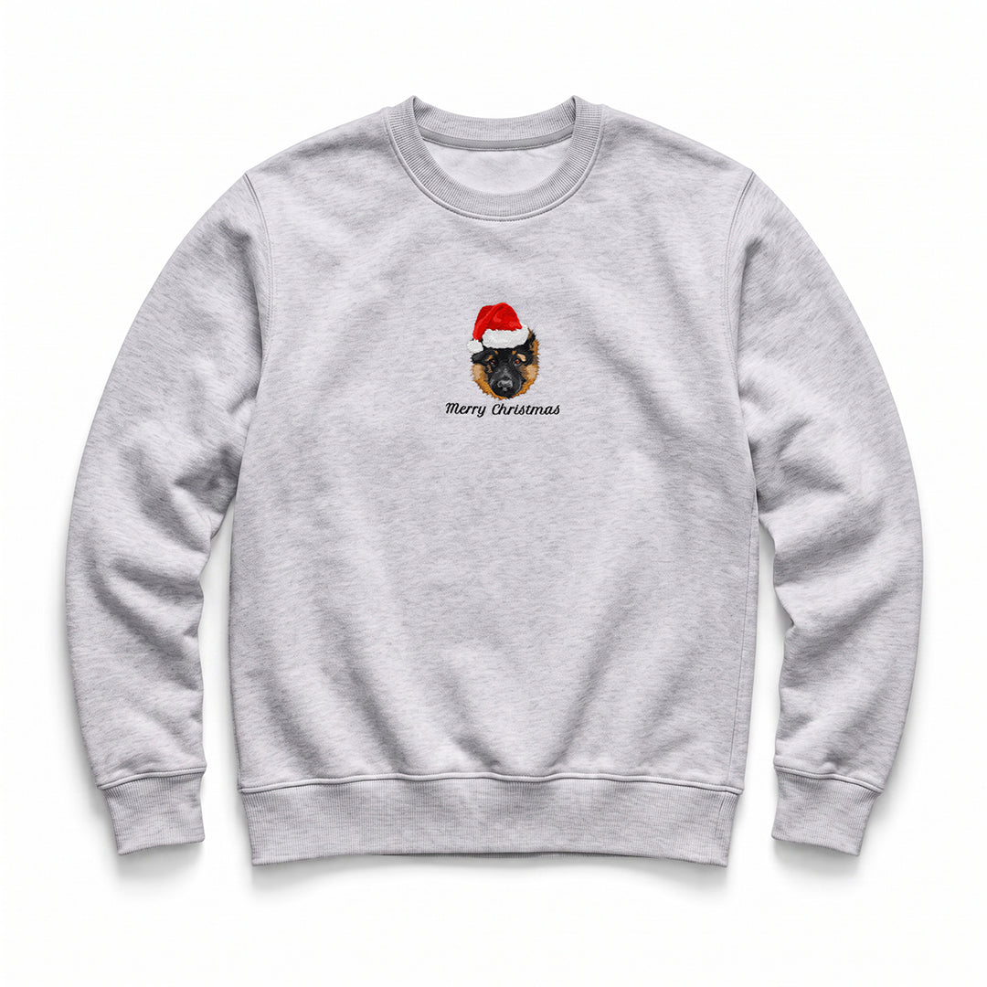Custom Embroidered Pet Face Organic Christmas Jumper