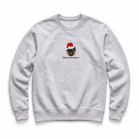 Custom Embroidered Pet Face Organic Christmas Jumper