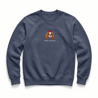 Custom Embroidered Pet Face Organic Christmas Jumper