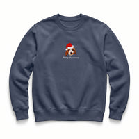 Custom Embroidered Pet Face Organic Christmas Jumper