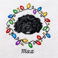 Custom Pet Face Fairy Lights Christmas Jumper