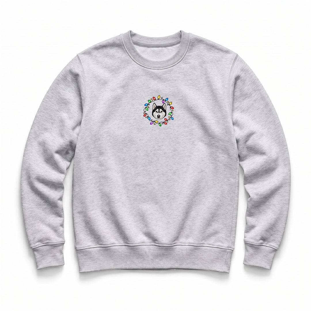 Custom Pet Face Fairy Lights Christmas Jumper