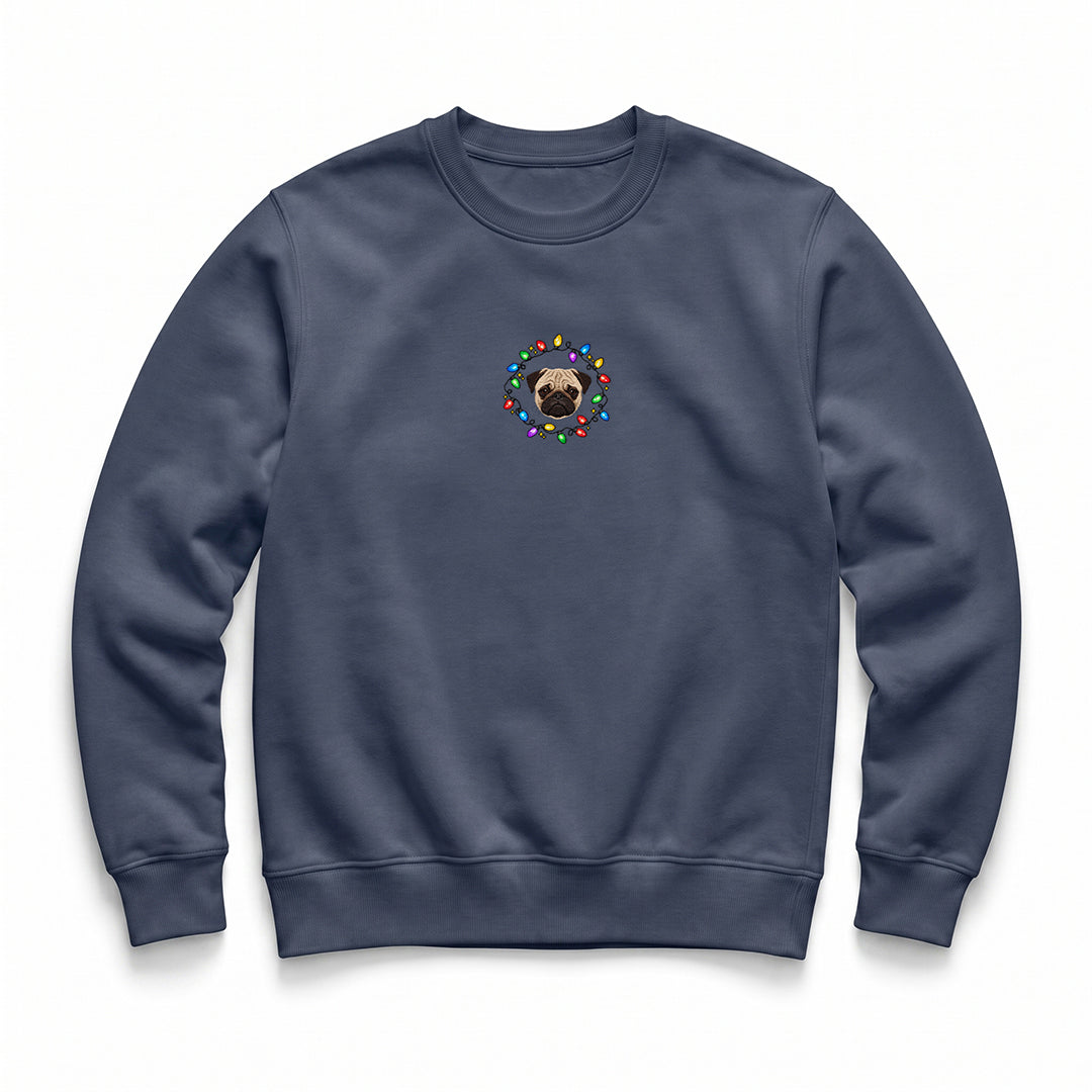 Custom Pet Face Fairy Lights Christmas Jumper