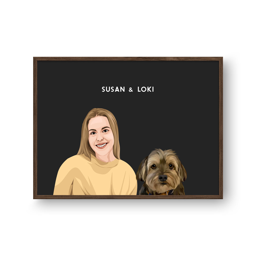 Mom and Pet Together - Modern Pet Owner Portrait