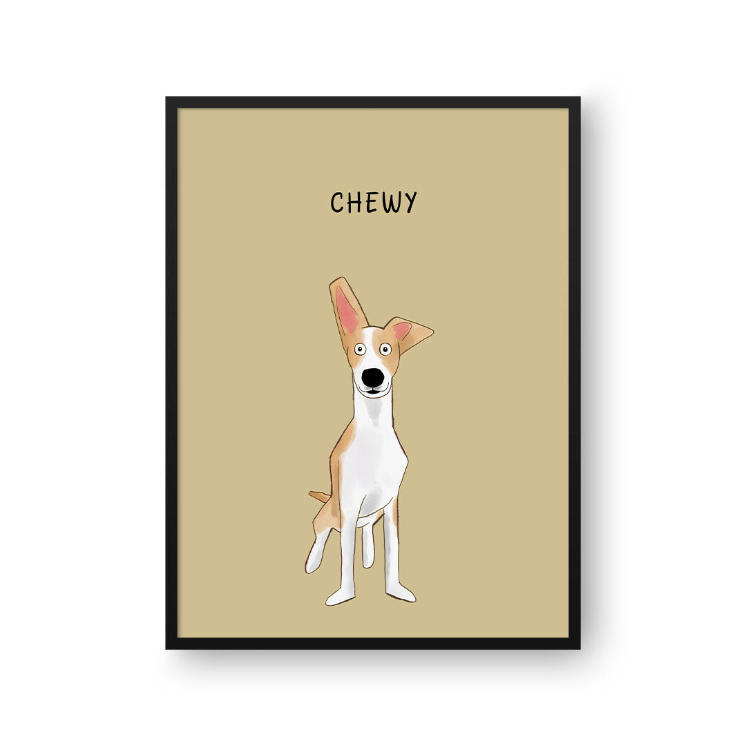 Funny Pet Cartoon Art Print - One Pet