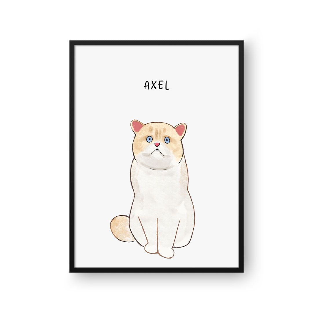 Funny Pet Cartoon Art Print - One Pet