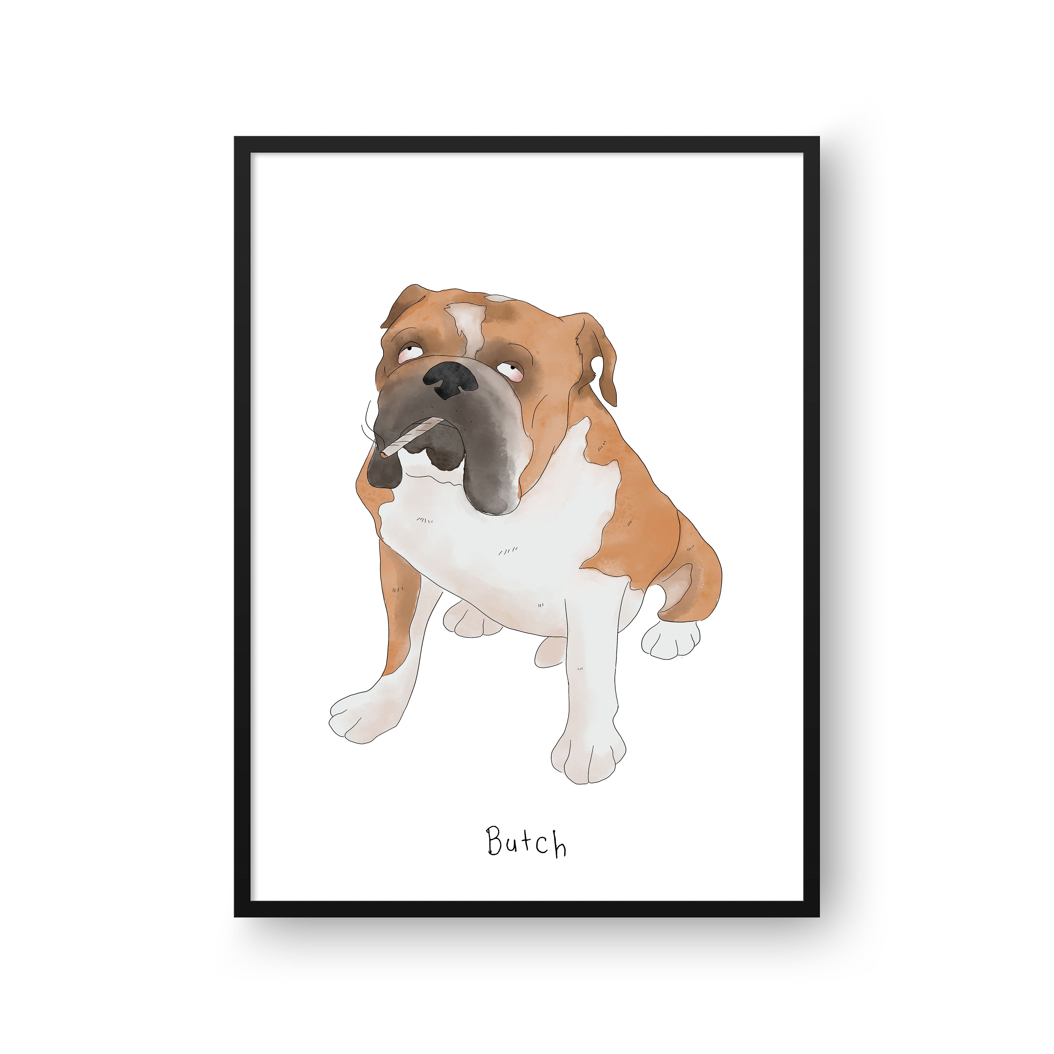 Ugly Pet Portrait - One Pet, Framed Poster