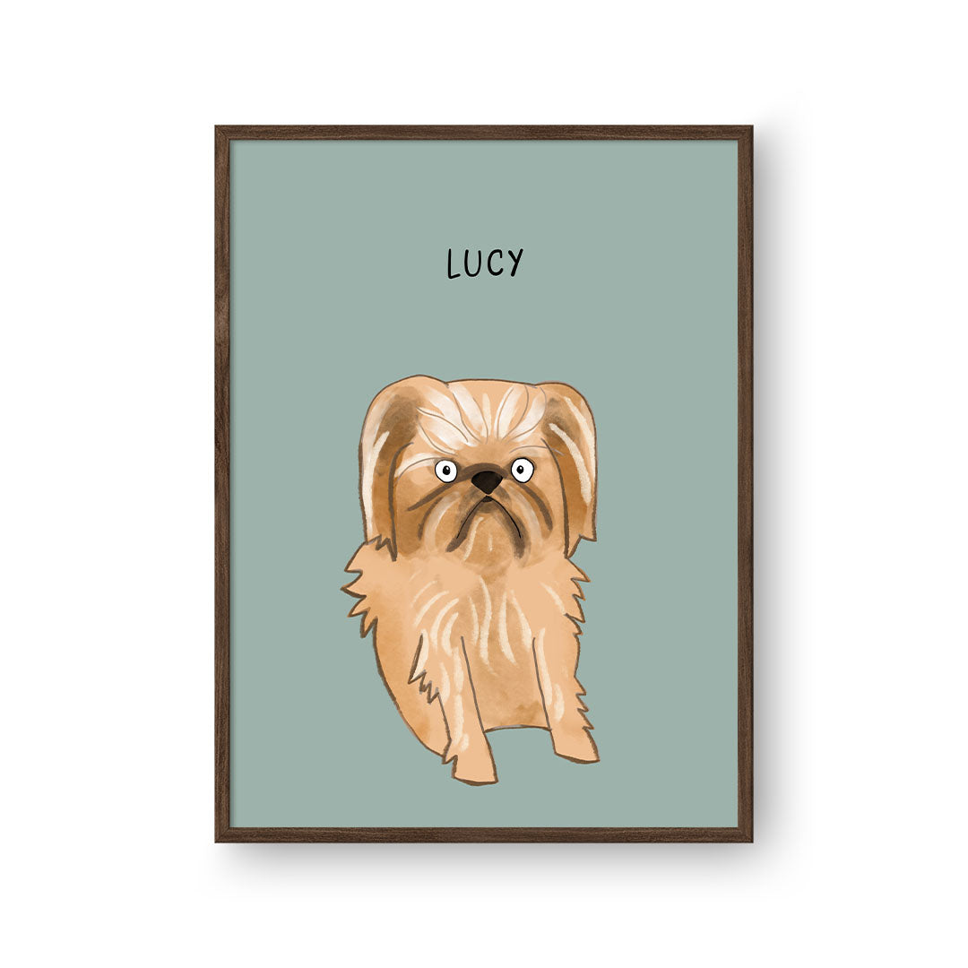 Funny Pet Cartoon Art Print - One Pet