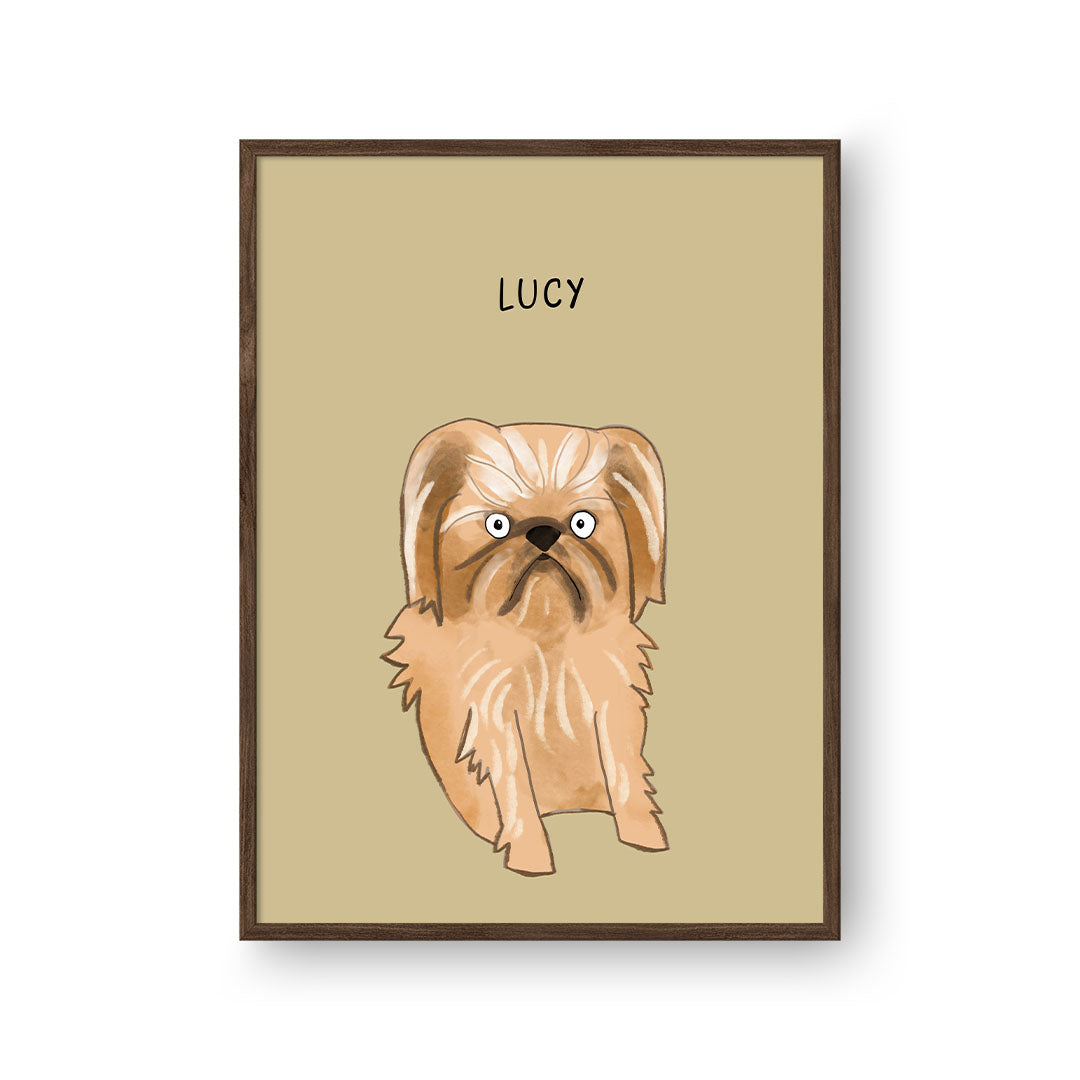 Funny Pet Cartoon Art Print - One Pet