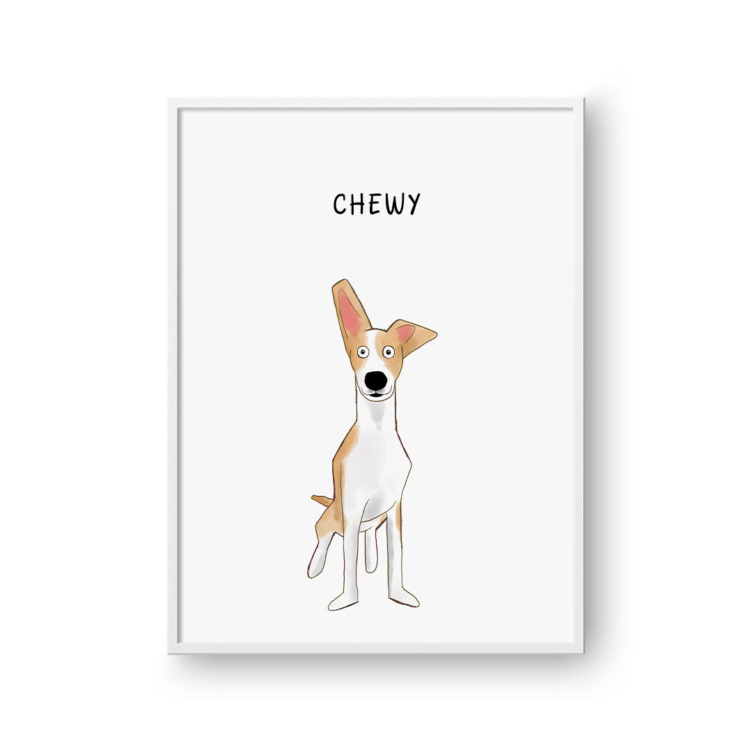 Funny Pet Cartoon Art Print - One Pet