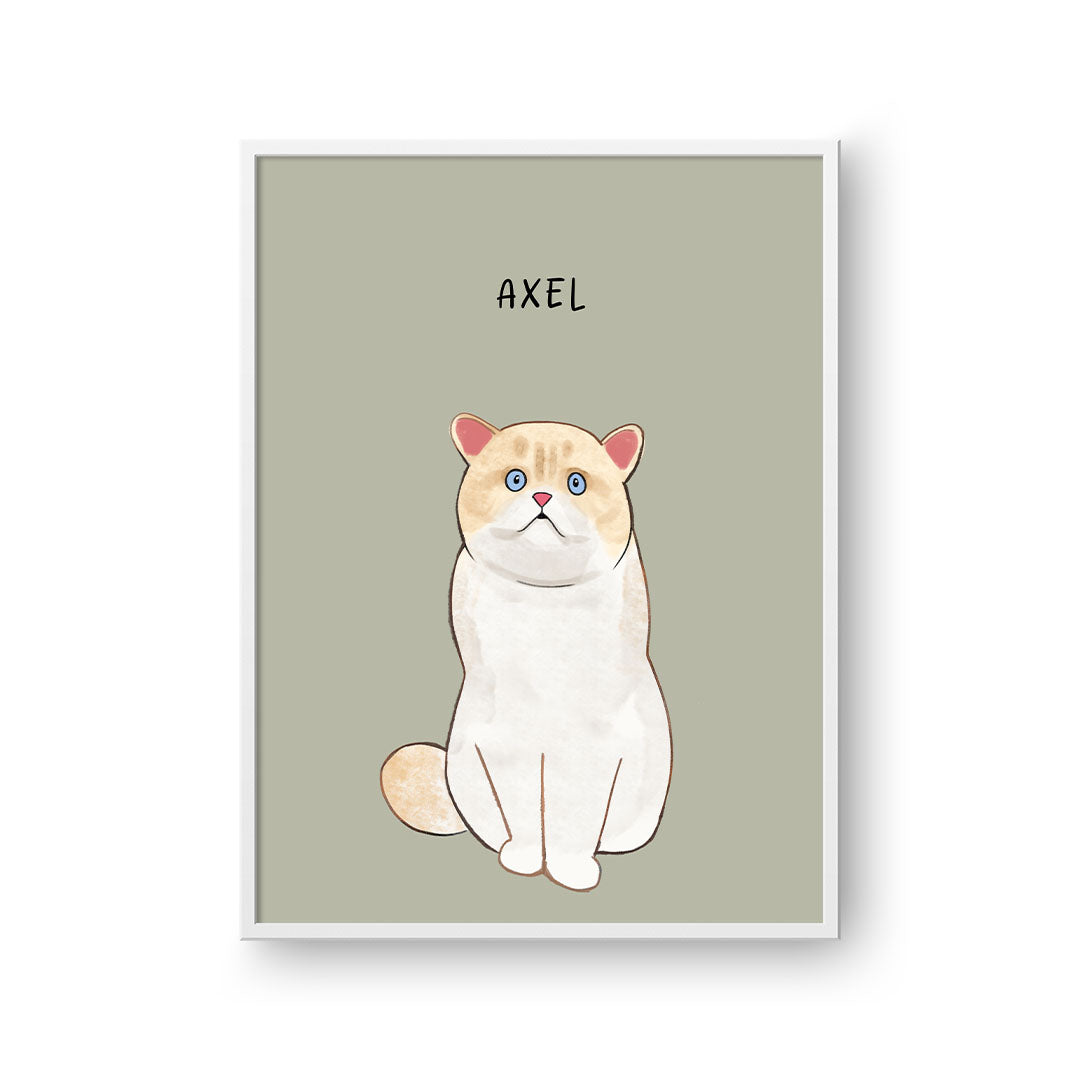 Funny Pet Cartoon Art Print - One Pet