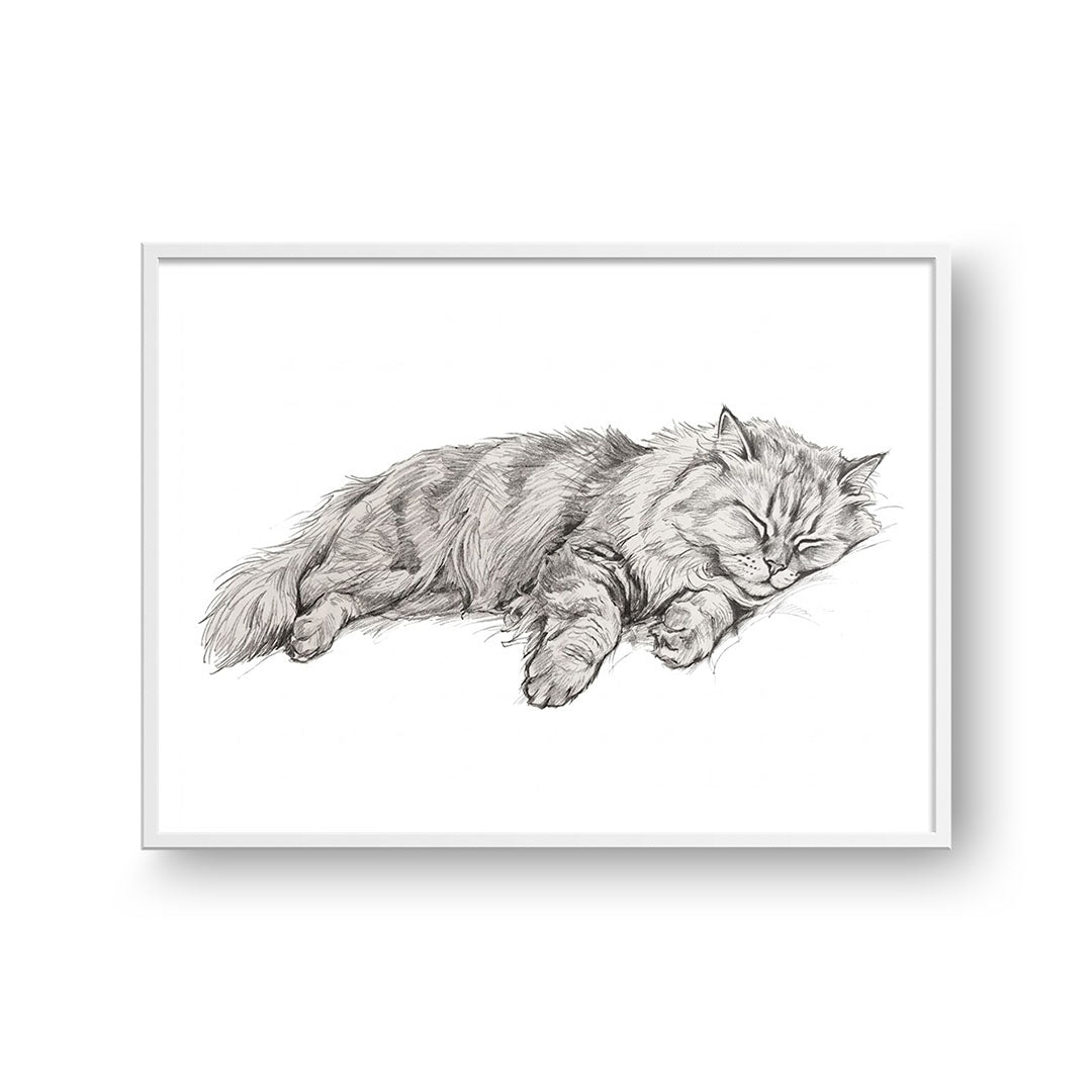 Sleeping Sketch Pet Portrait