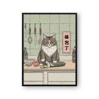 In The Kitchen Asian Style Pet Portrait