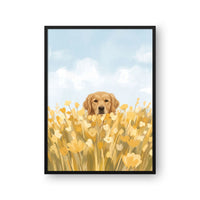 Field of Flowers Pet Portrait
