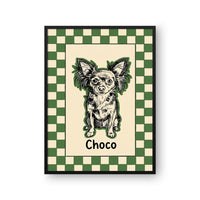 Checkered Pet Portrait