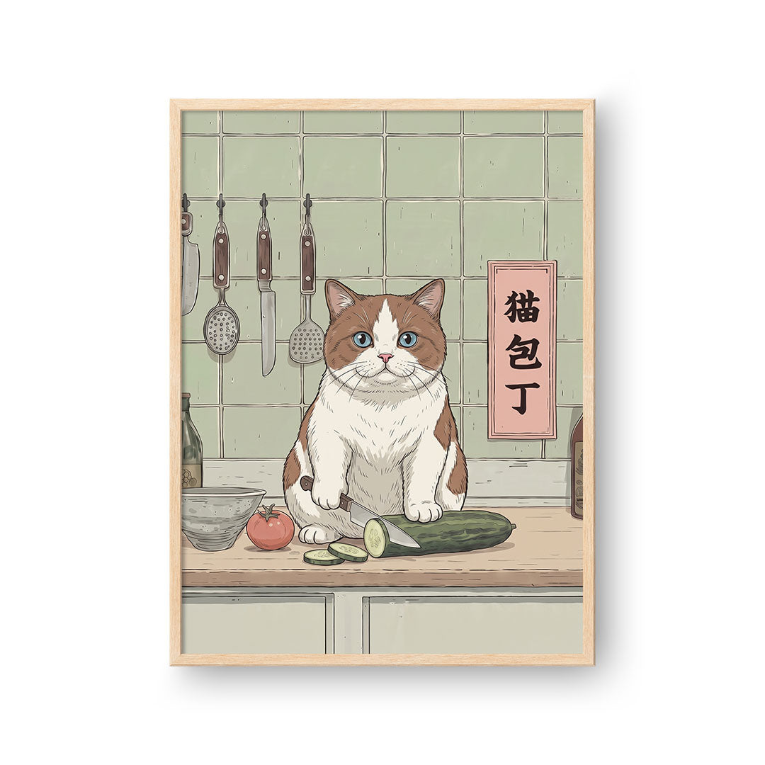 In The Kitchen Asian Style Pet Portrait