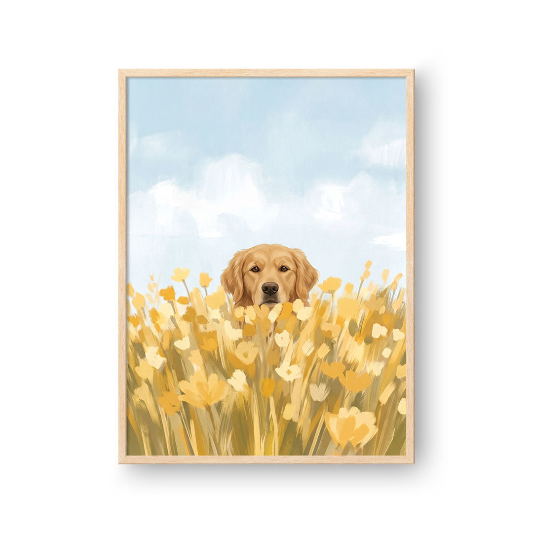 Field of Flowers Pet Portrait