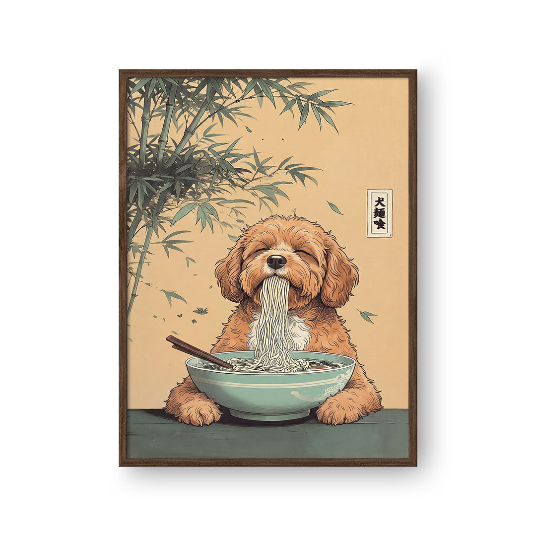 Eating Noodles Asian Style Pet Portrait