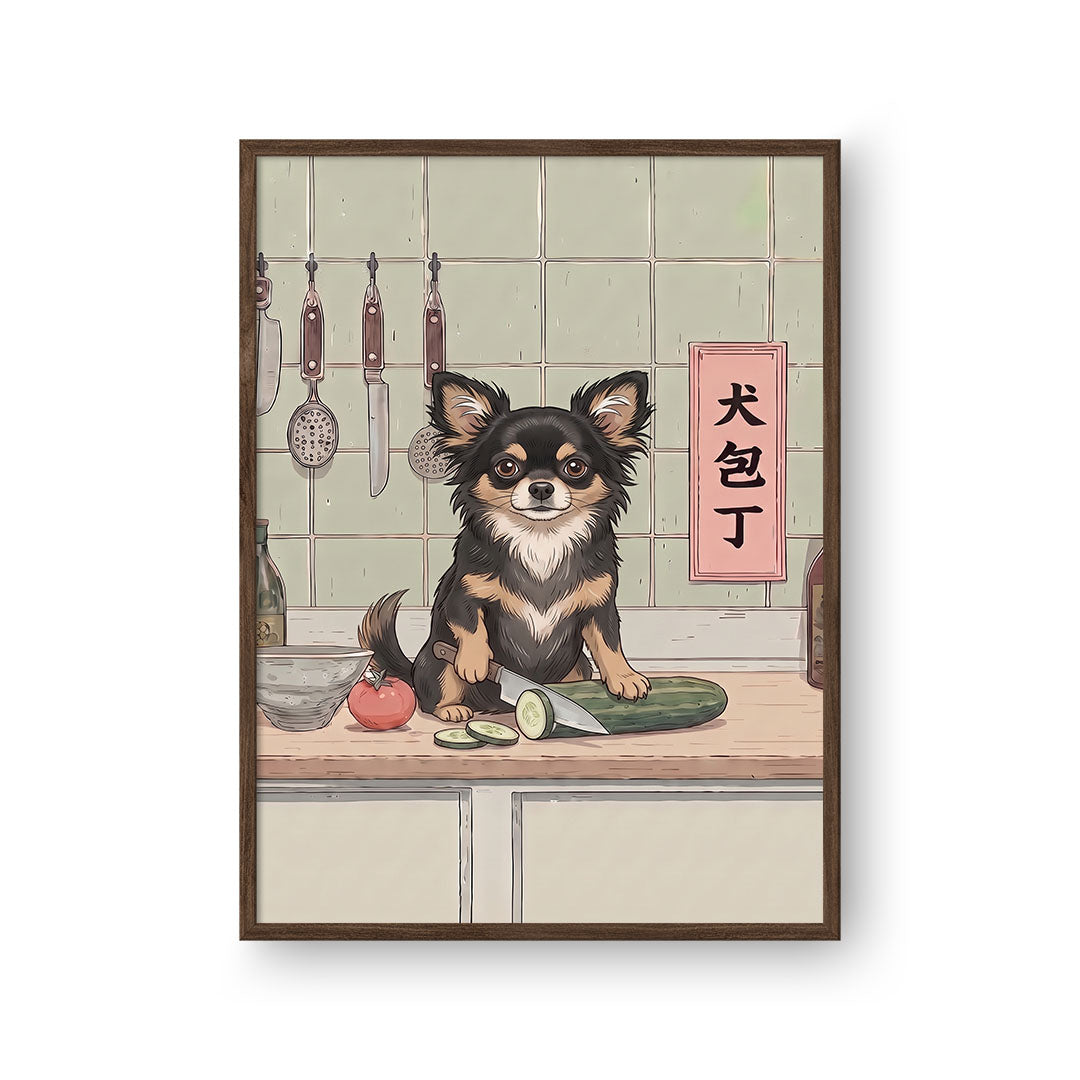 In The Kitchen Asian Style Pet Portrait