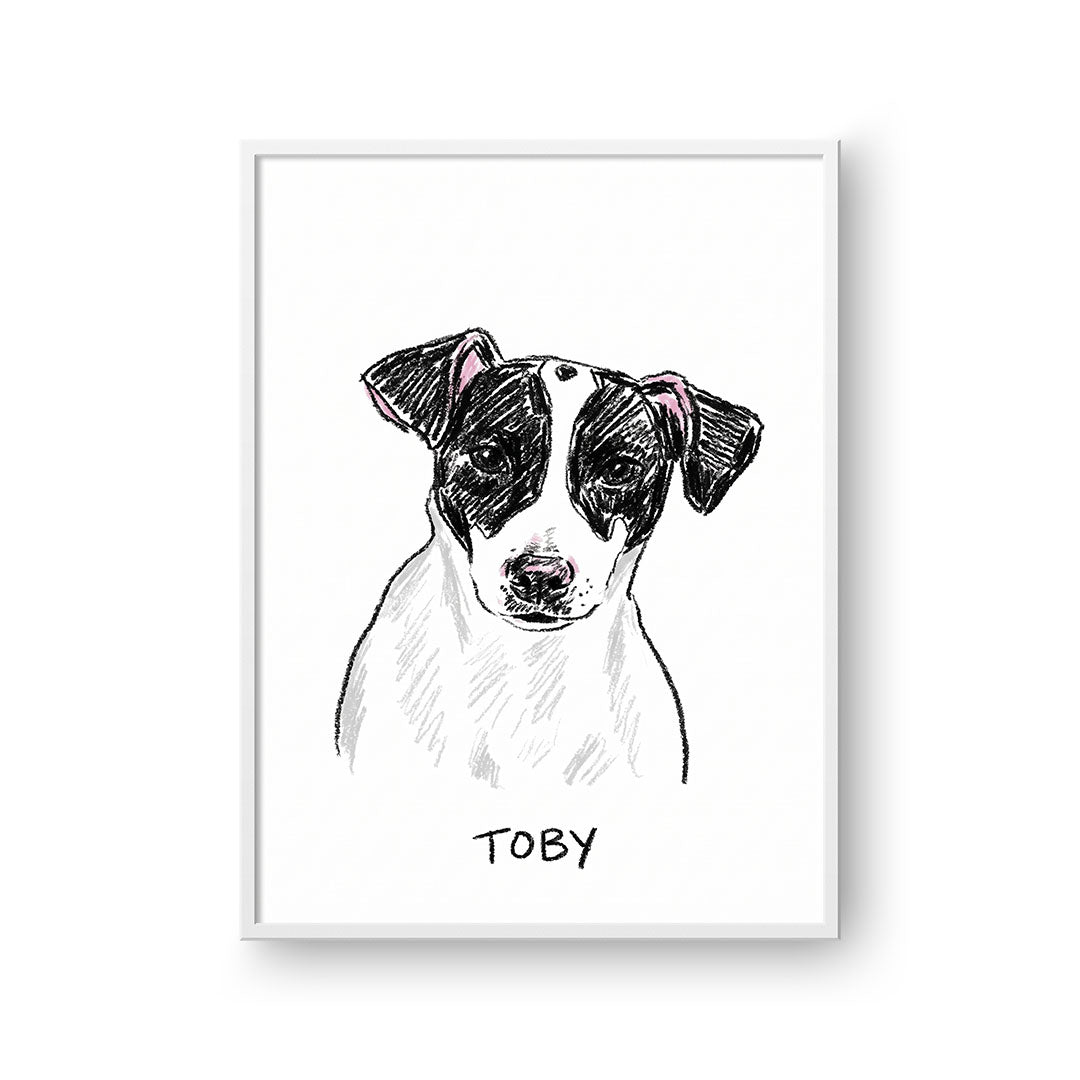 Crayon Doodle Pet Portrait