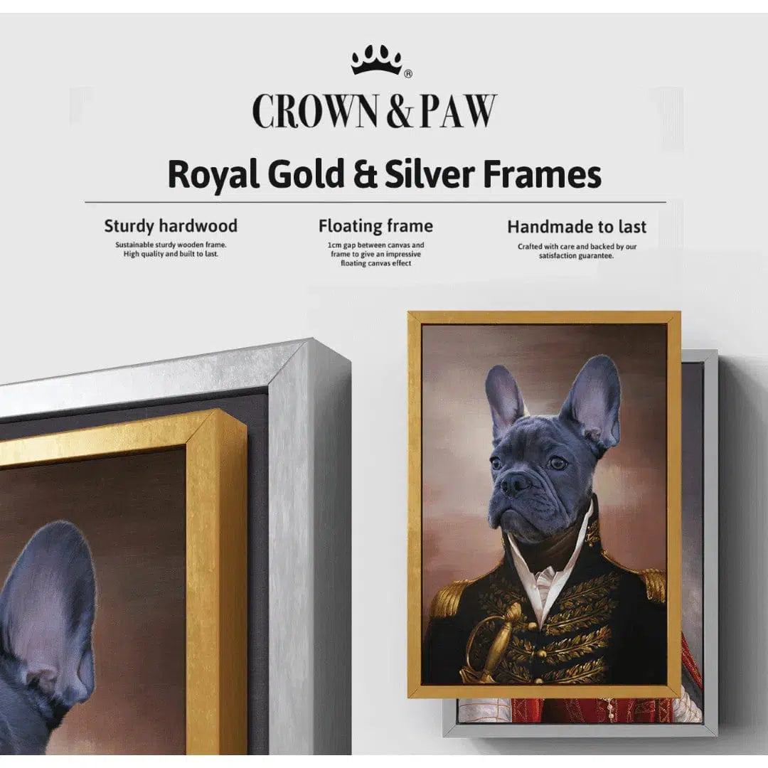 Crown and Paw - Canvas The Admiral - USA Flag Edition - Custom Pet Canvas