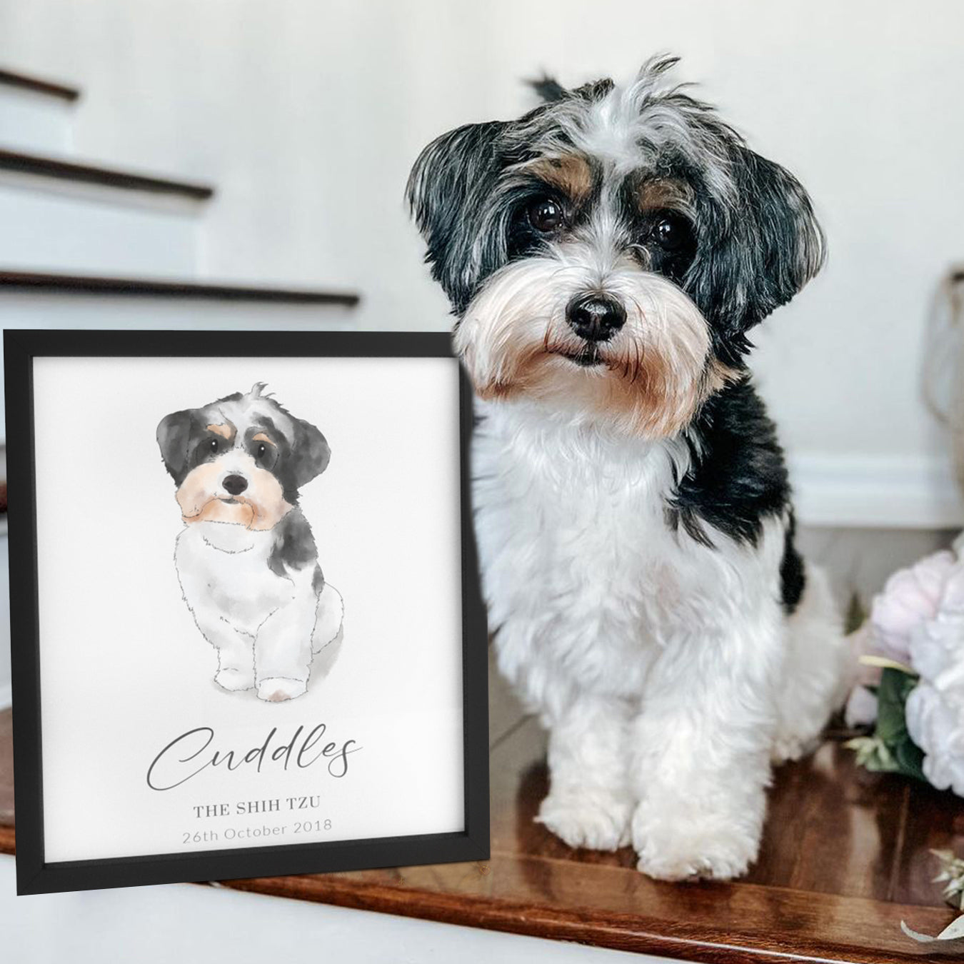 Hand Drawn Pet Portrait - One Pet