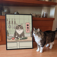In The Kitchen Asian Style Pet Portrait