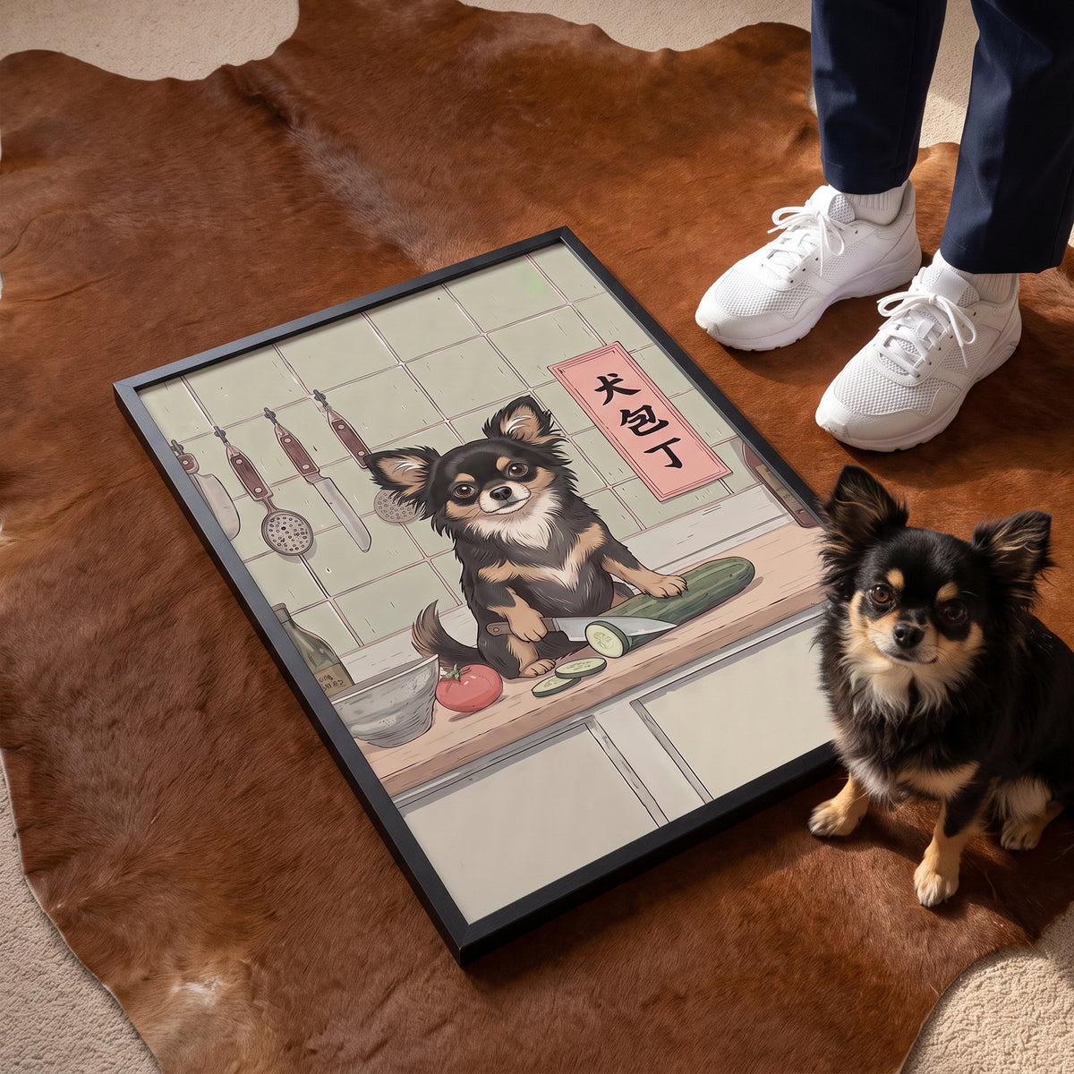 In The Kitchen Asian Style Pet Portrait