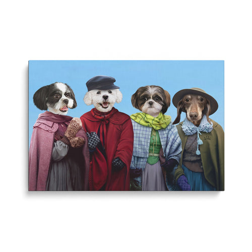 Crown and Paw - Canvas Little Women - Custom Pet Canvas 8" x 10" / Winter