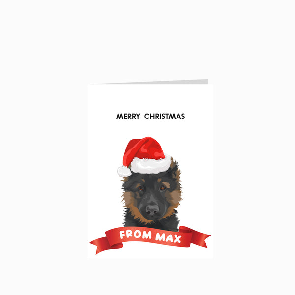 Modern Pet Portrait Christmas Cards - Custom Greetings Cards