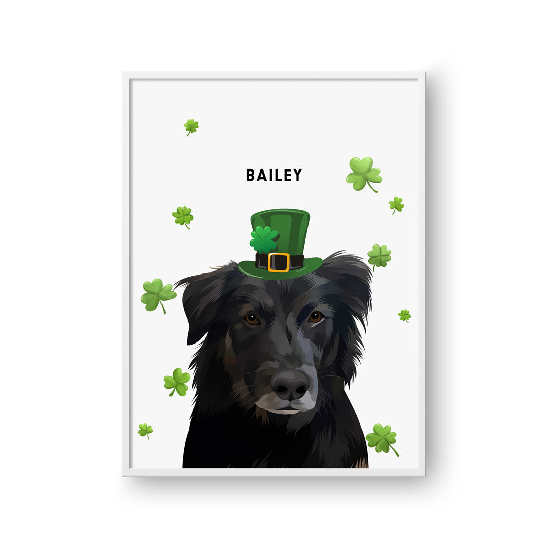 St Patrick's Day Pet Portrait - One Pet