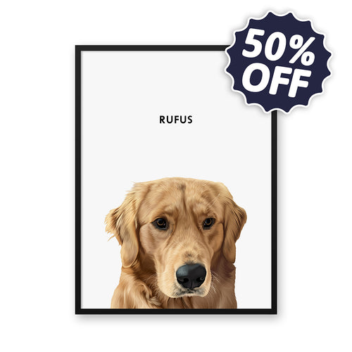Modern Pet Portrait (50% Off) - One Pet