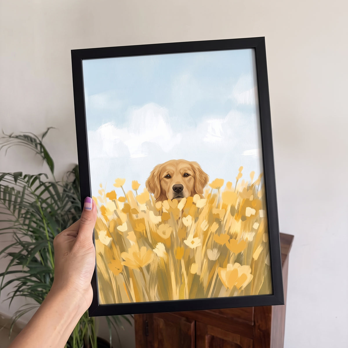 Field of Flowers Pet Portrait