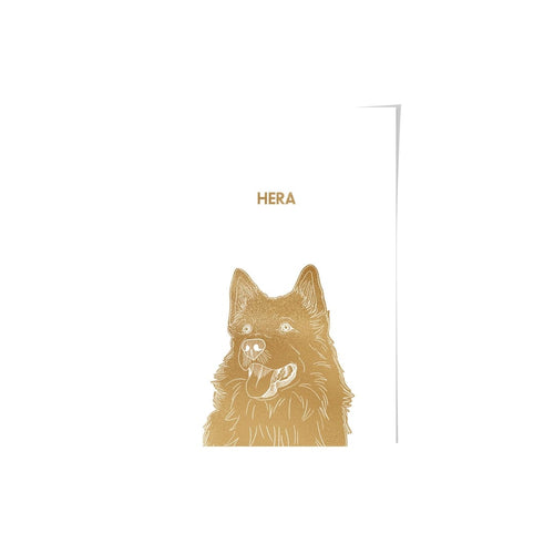 Crown and Paw - Framed Poster Illustrated Gold Foil Pet Portrait - One Pet, Framed Print