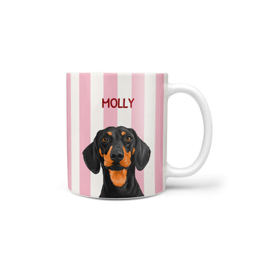 Custom Striped Candy Pet Portrait Mug