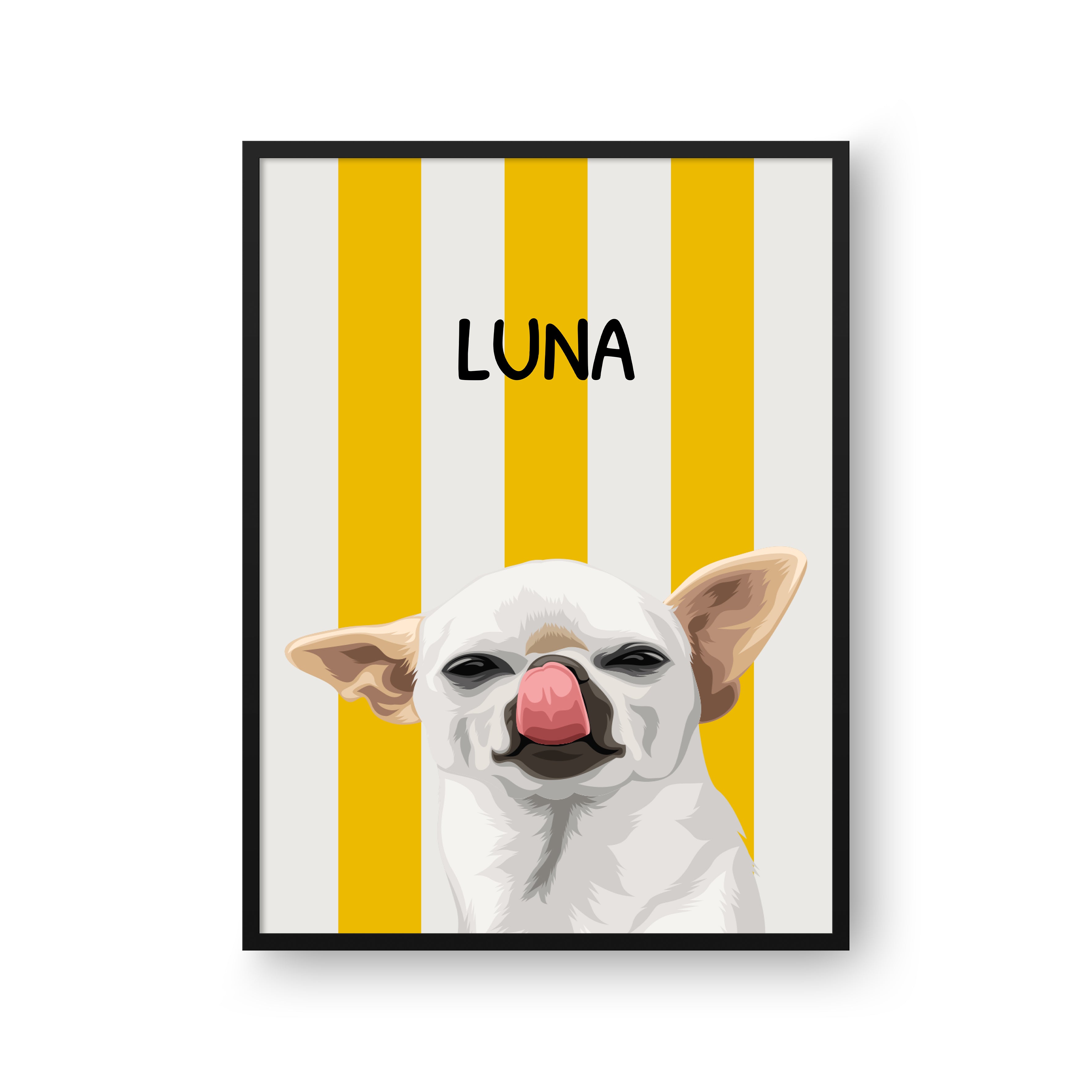 Striped Candy Pet Portrait