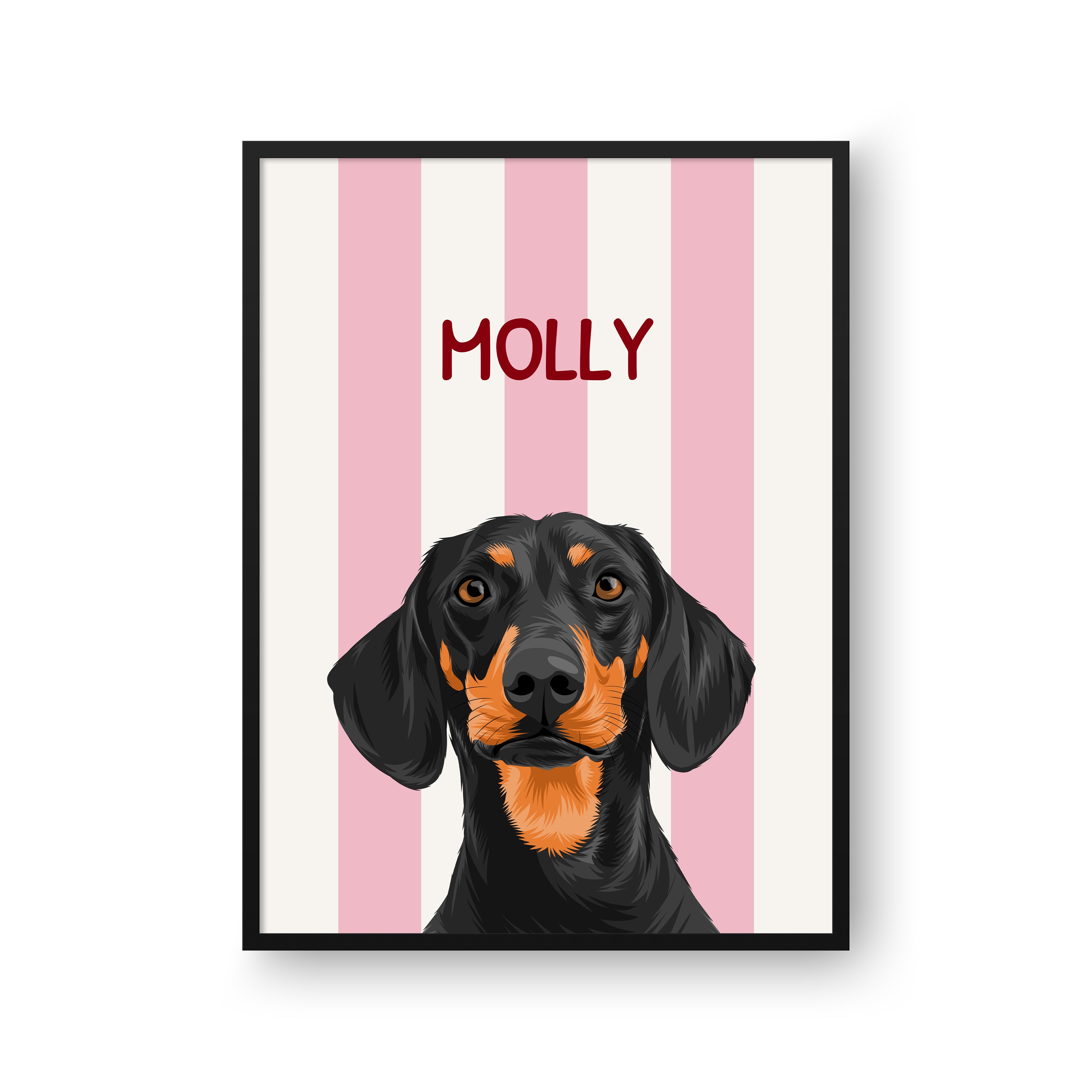 Striped Candy Pet Portrait